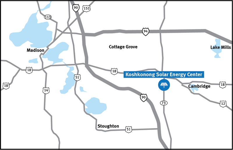 Koshkonong Solar Energy Center map