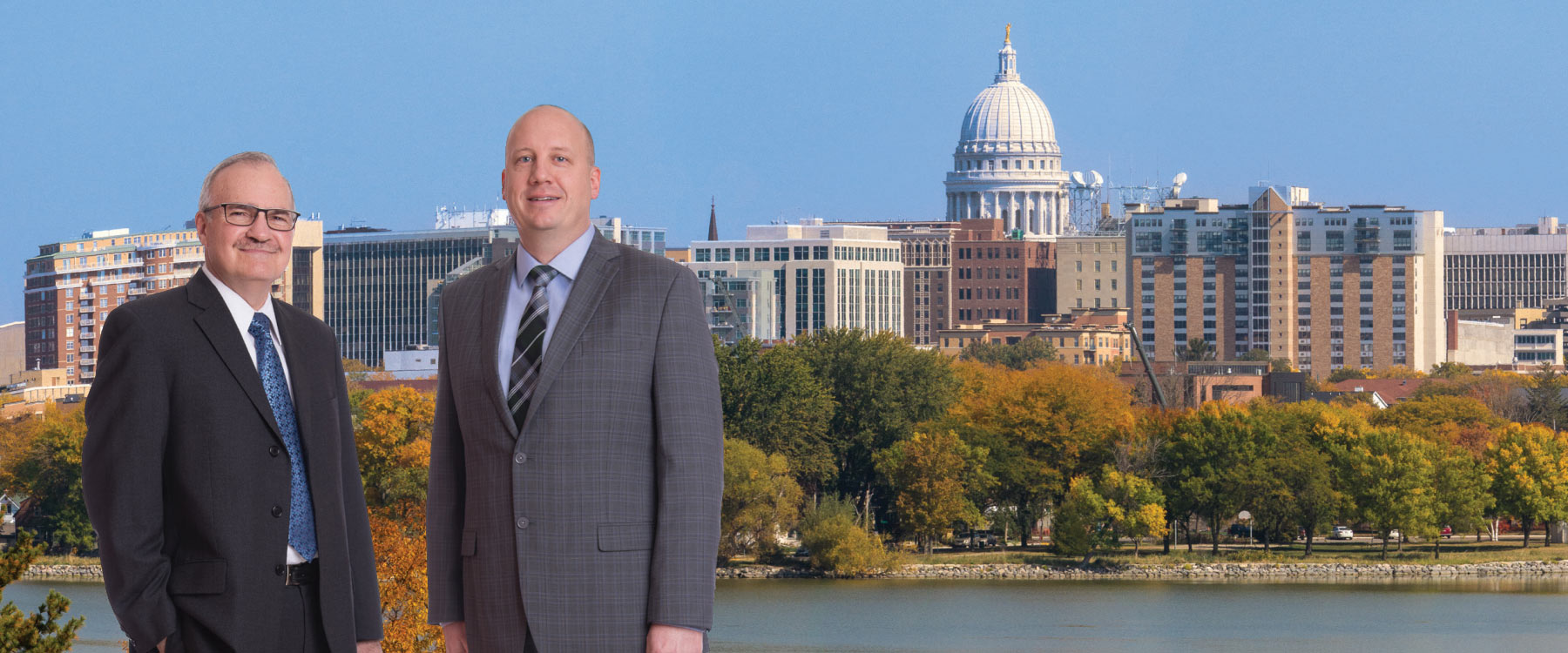 Gary J. Wolter, MGE Energy Chairman, with MGE President and CEO, Jeffrey M. Keebler