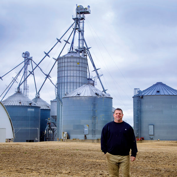 Mark Schroeder farms more than 3,000 acres of soybeans and corn outside of Madison. He switched from propane to natural gas through MGE's gas expansion program.