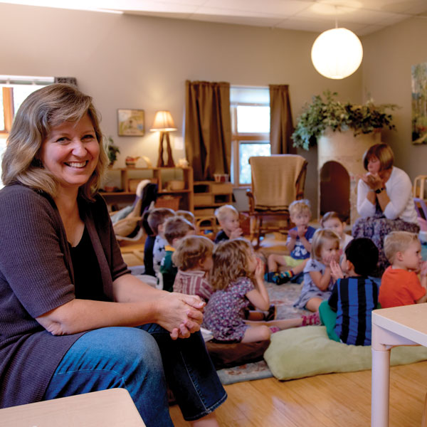 Kristin Slava, Environment and Facilities Manager at Preschool of the Arts, can manage the school's heating and cooling from anywhere. Slava used MGE's Shared Savings loan program to upgrade the school's HVAC system.