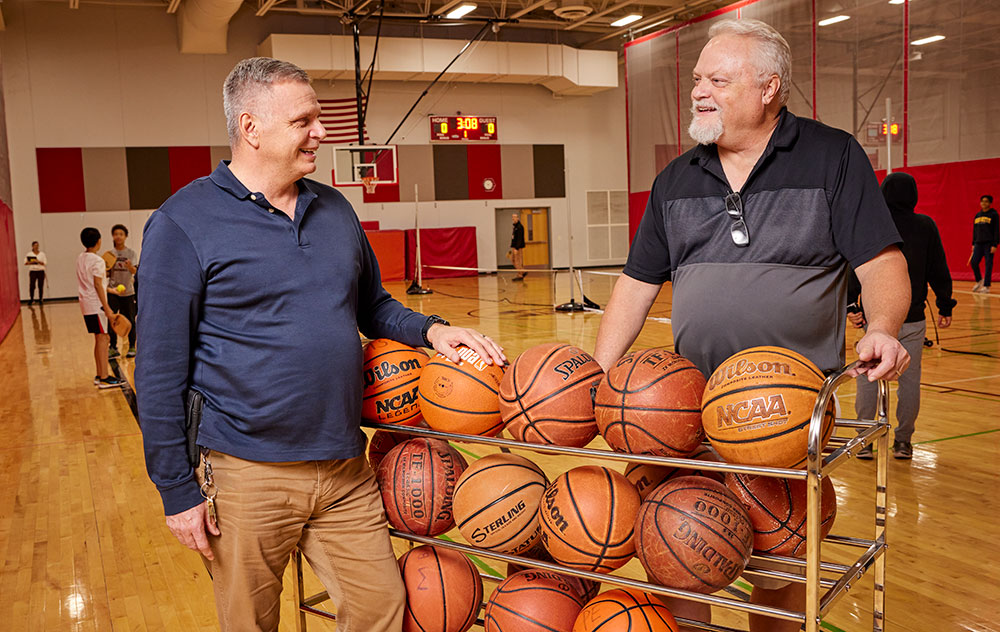 Dale Rhodes, Facilities Services Coordinator at Middleton-Cross Plains Area School District, and Todd Duquette, Operations Supervisor in Facility Services