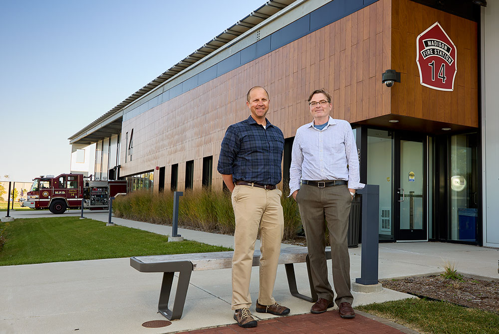 Slipstream Principal Engineer Scott Schuetter and Jon Evans, Building Design Project Manager in the City of Madison’s Engineering Division