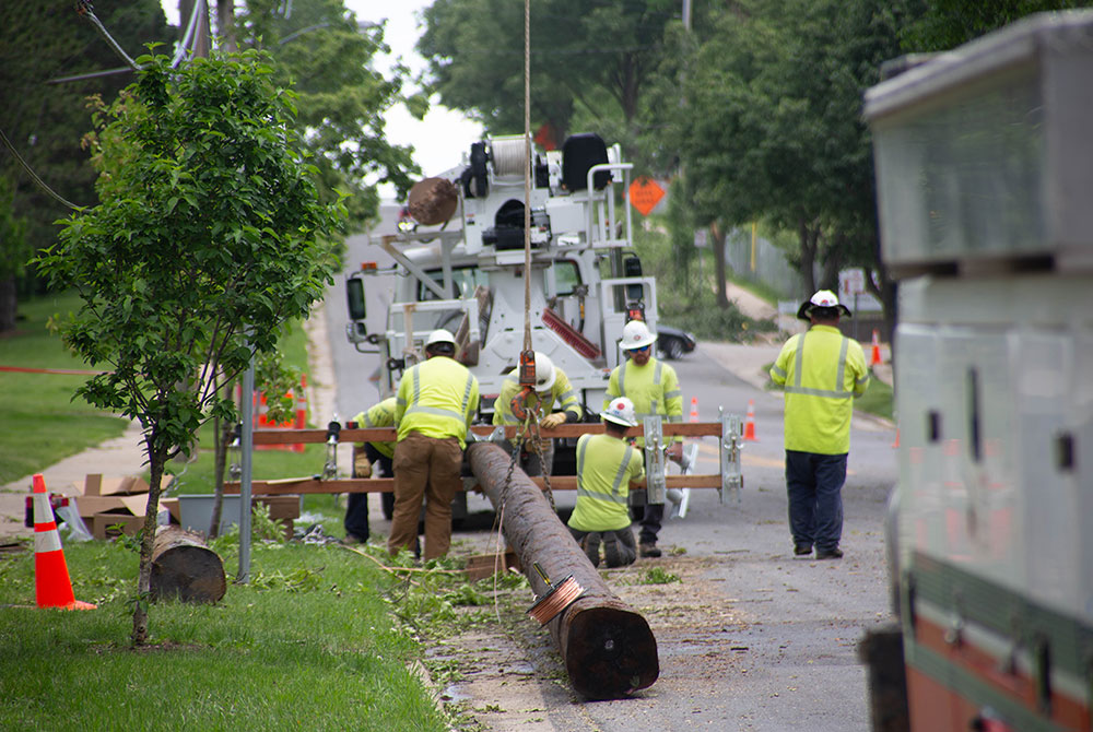 MGE crews, with help from mutual assistance personnel, restored power to MGE customers