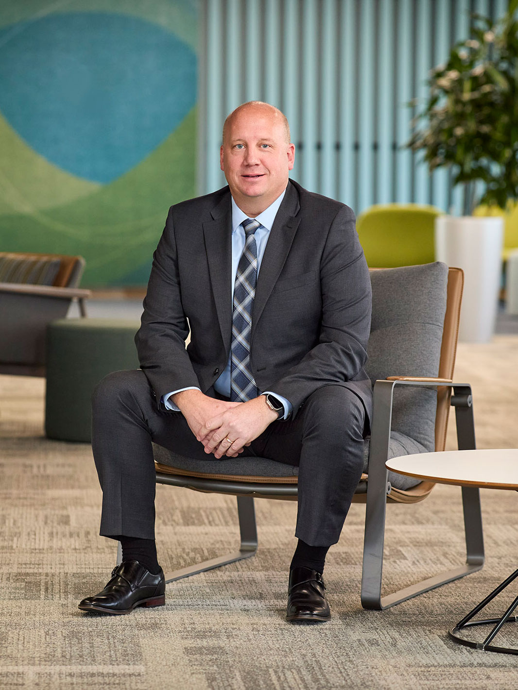 Chairman, President and CEO Jeff Keebler at MGE headquarters in Madison, Wis.