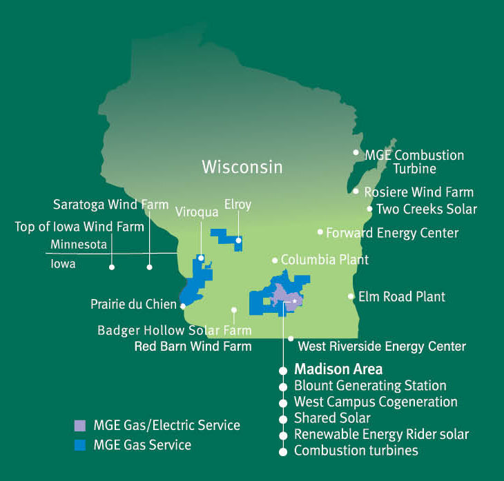 MGE territory map