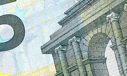 Close up of printed paper money.