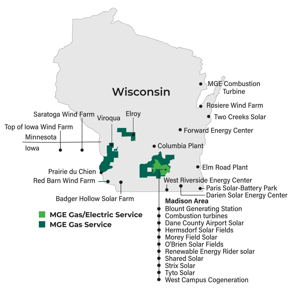 MGE Service Territory