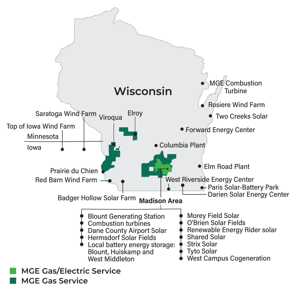 MGE Service Territory
