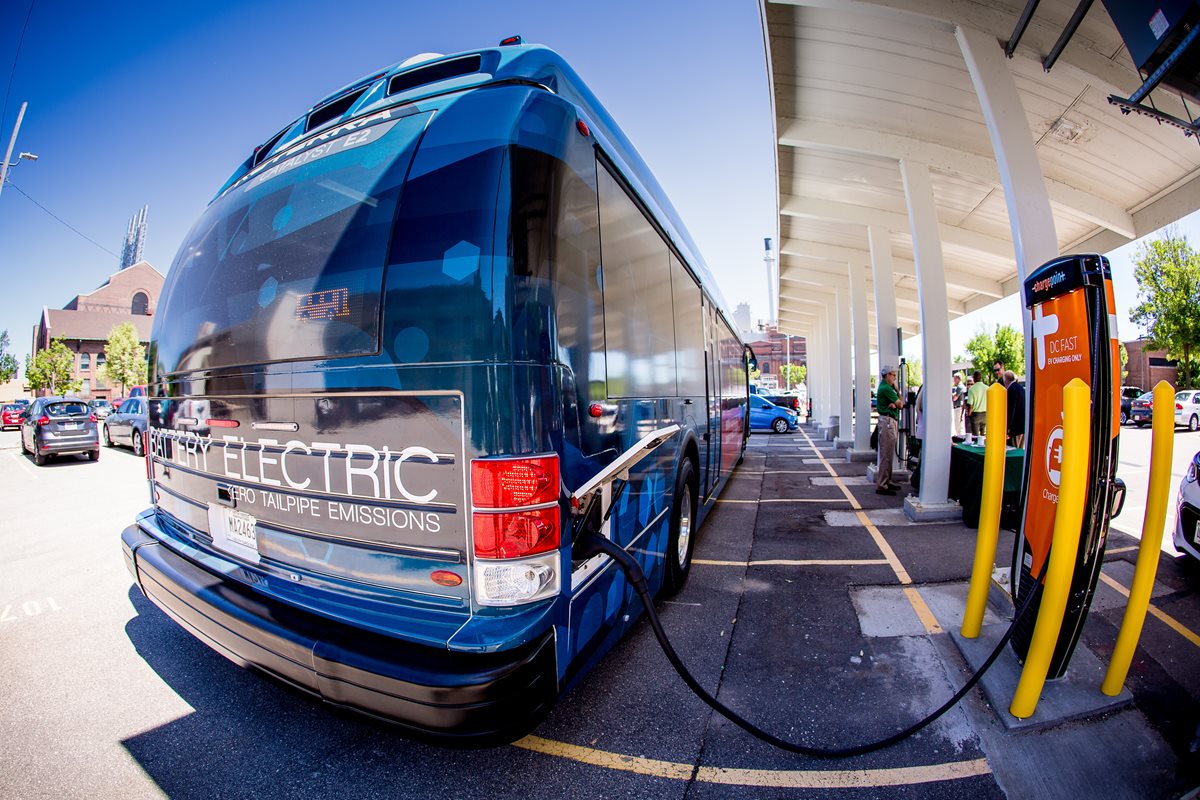 Metro Transit will receive three battery-electric buses, similar to this one, from Proterra