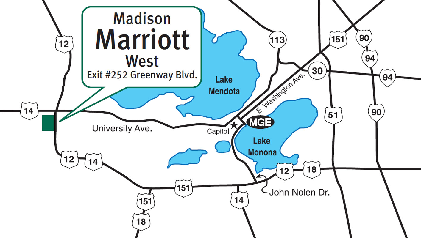 Madison Marriott West map