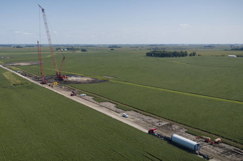 Construction of MGE's Saratoga wind farm is underway.