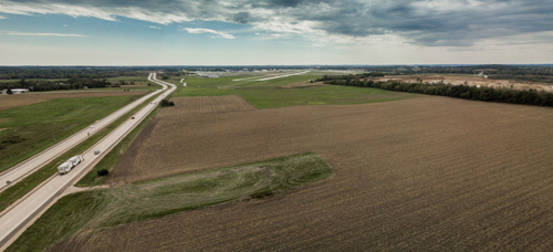 Site of proposed 8-megawatt solar array near Dane County Regional Airport.