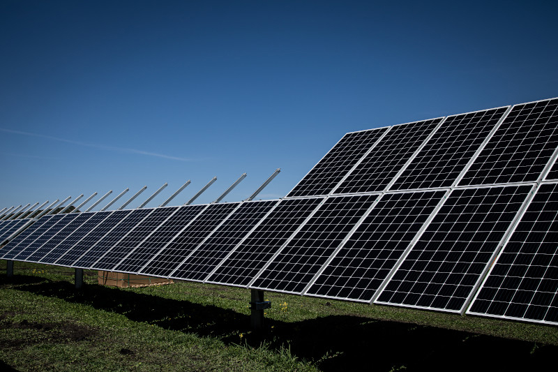 Construction of the 5-MW solar project at Morey Field in Middleton, Wis., is underway.