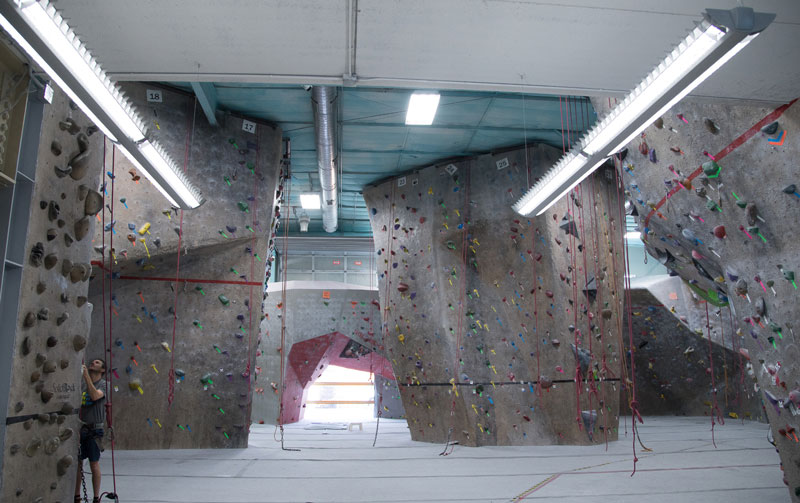 Boulders Climbing Gym used MGE's Shared Savings program to upgrade to energy-efficient LEDs througho