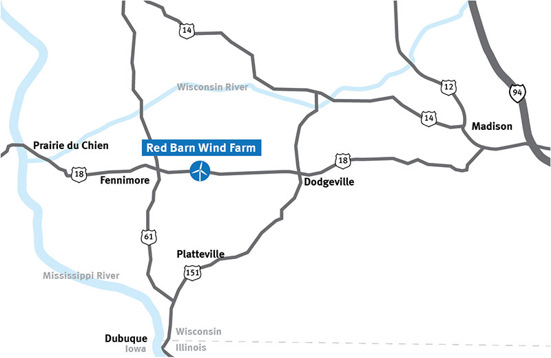 Red Barn Wind Farm map