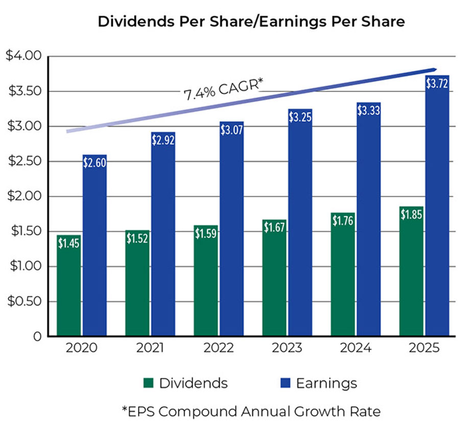 Dividends per share/earnings per share